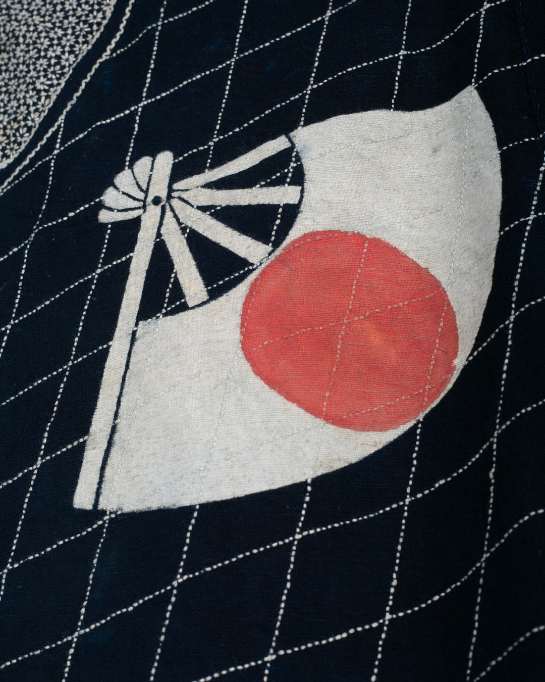 Vintage Furoshiki, Kamikaze Kousha, Particially Sashiko-Stitched