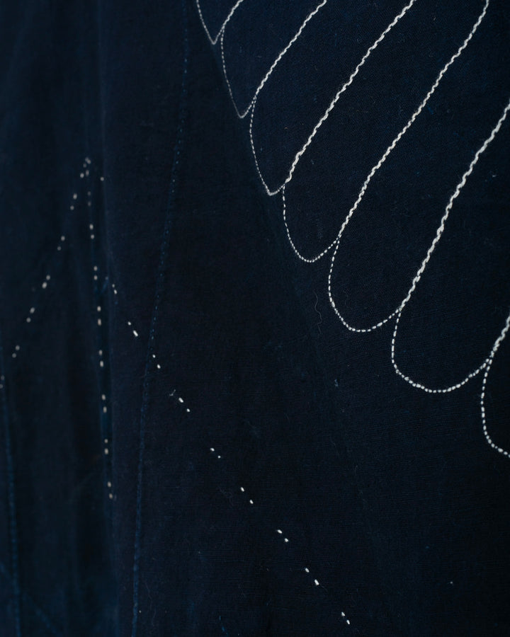 Vintage Furoshiki, Kamikaze Kousha, Particially Sashiko-Stitched