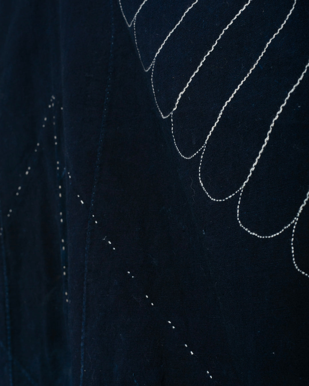 Vintage Furoshiki, Kamikaze Kousha, Particially Sashiko-Stitched