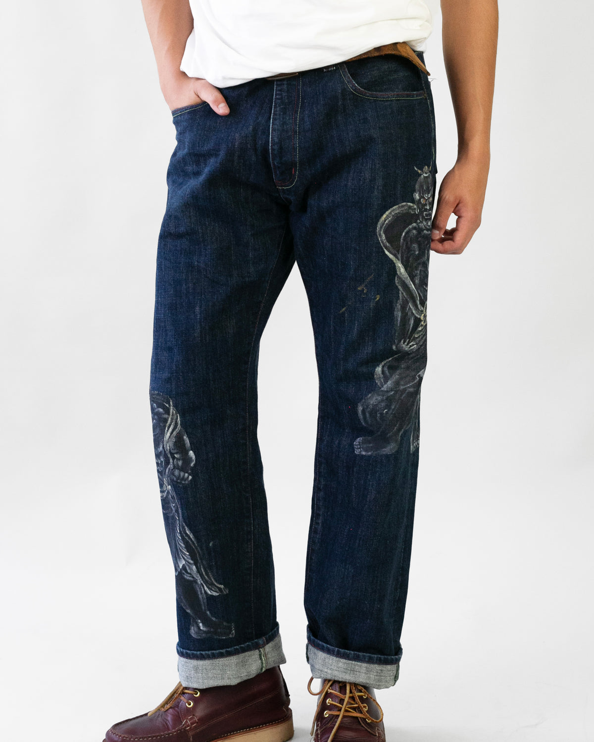 Japanese Repro Denim Jeans, Zen Denim, Painted Warriors - 36"