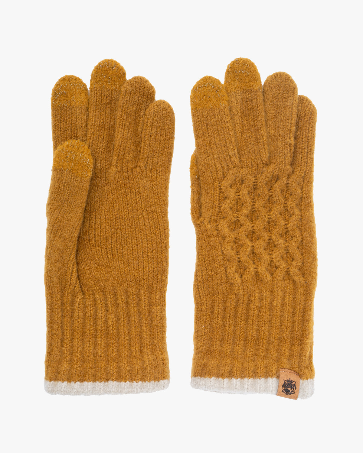 Gloves, Bisque, Tehtava, Yellow and Light Grey, Touchscreen