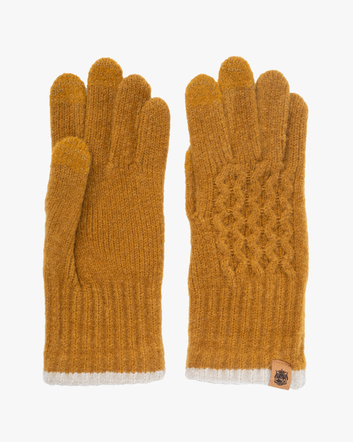 Gloves, Bisque, Tehtava, Yellow and Light Grey, Touchscreen