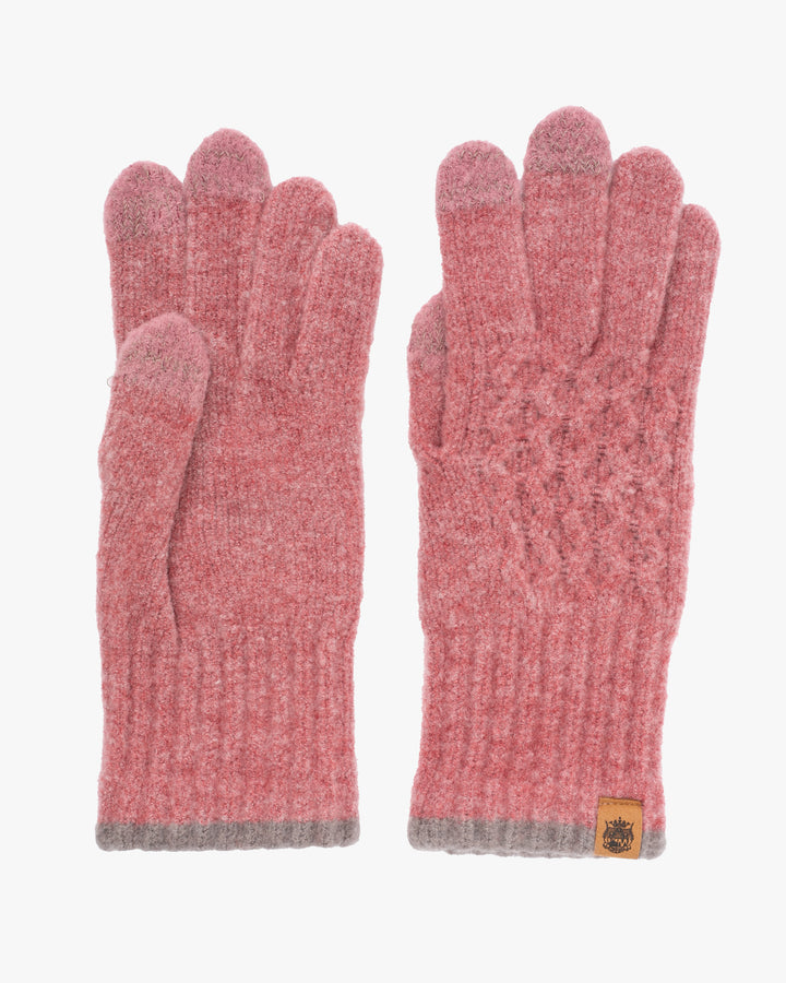 Gloves, Bisque, Tehtava, Pink and Grey, Touchscreen