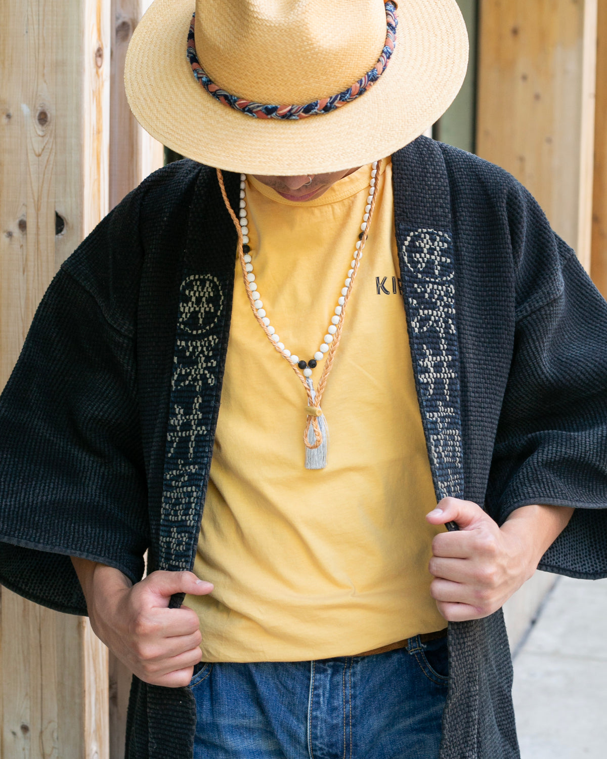 Vintage Hikeshi Jacket, Fully Sashiko Stitched, Yuki