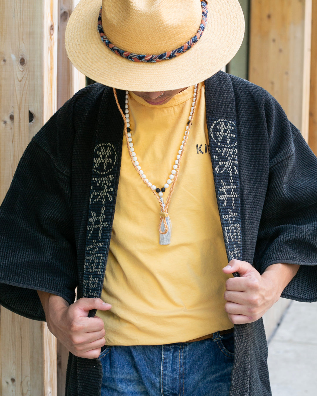 Vintage Hikeshi Jacket, Fully Sashiko Stitched, Yuki