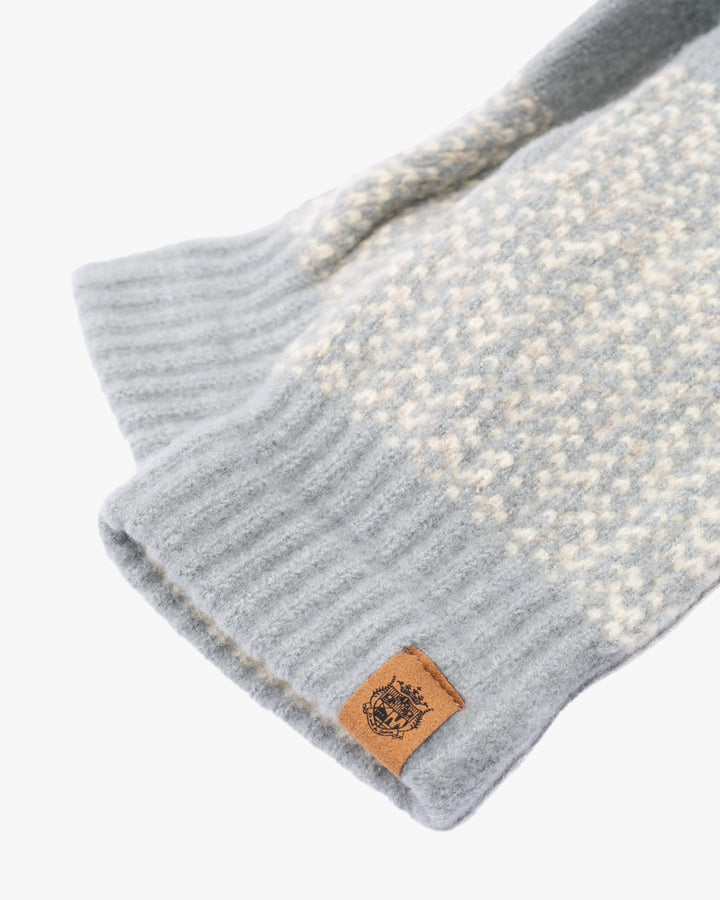 Gloves, Bisque, Tehtava, Cool Grey and Cream Tiny Chevron, Touchscreen