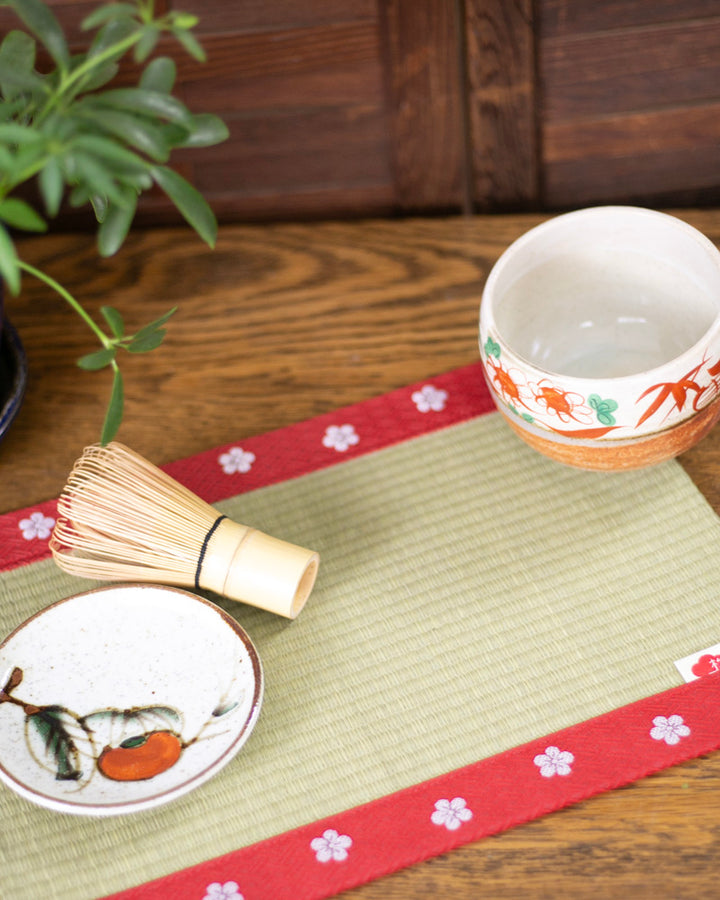 Matsuba Tatami, Table Mat, Red Plum