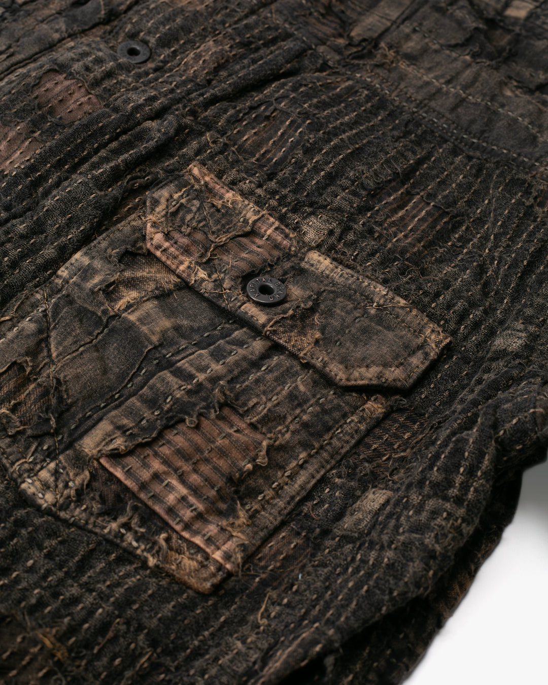 Japanese Repro Jacket, 2XL, Kapital Kountry, Patched Boro Style, Fully Sashiko-Stitched - XXL