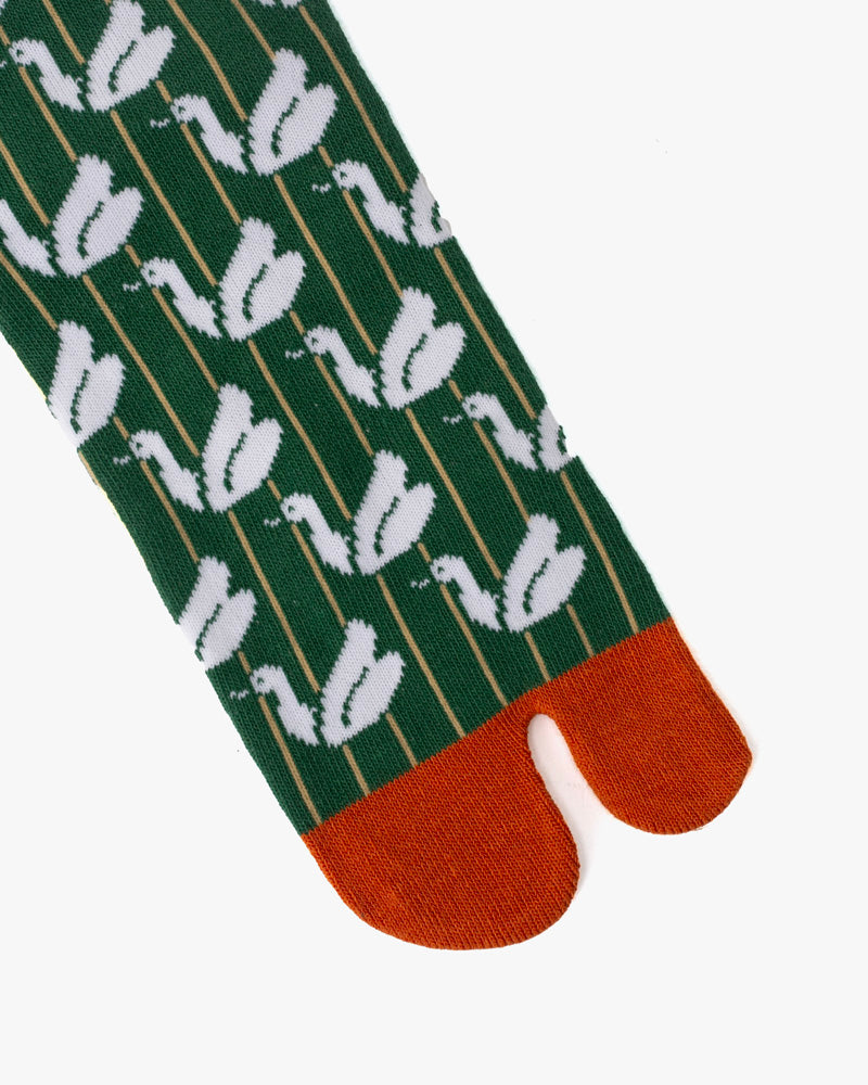 Wa Modern, Tabi Socks, Crew, Swan Retro (S/M)