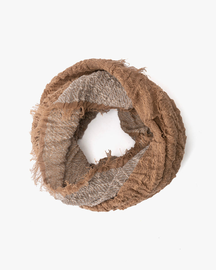 Kobo Oriza Knit Cap, Multi Functional, Cotton, Split Tan and Oatmeal, 9˝