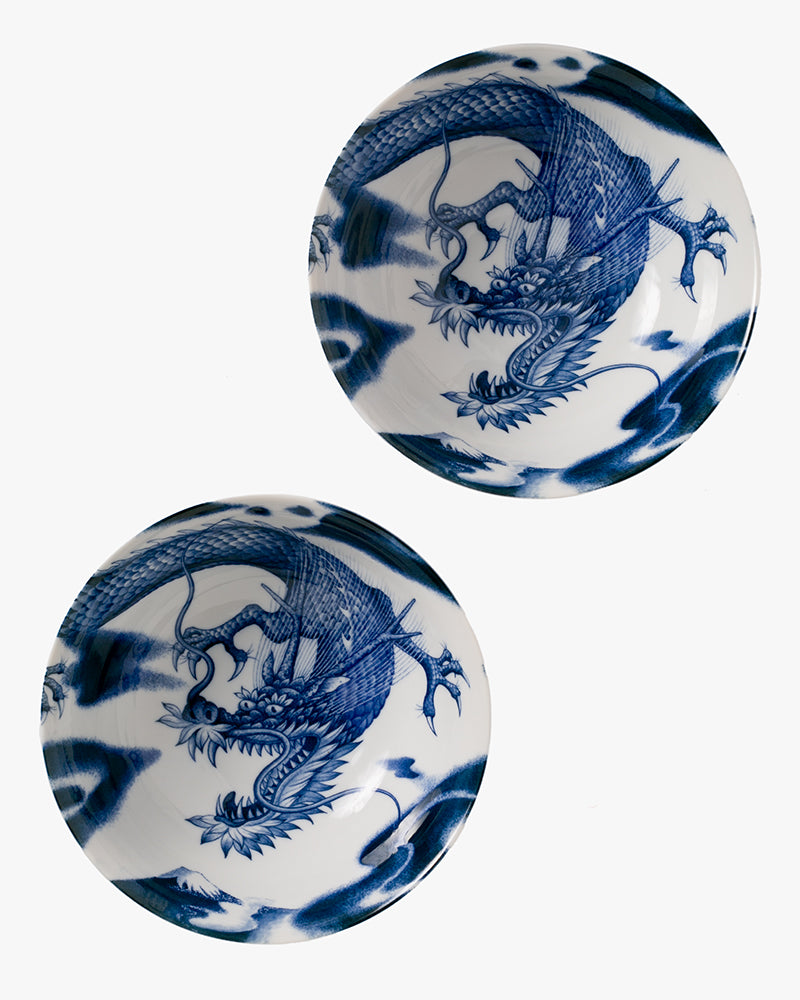 Bowl, Ichiyama, Set of 2 with Spoons, Dragon