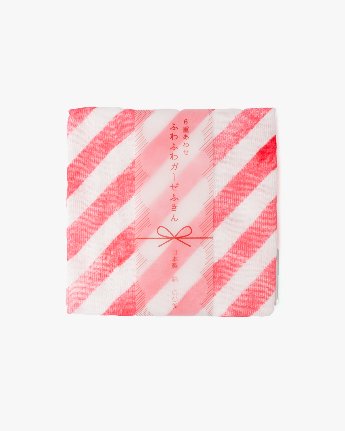 Hand Towel, Bisque, Red Stripe