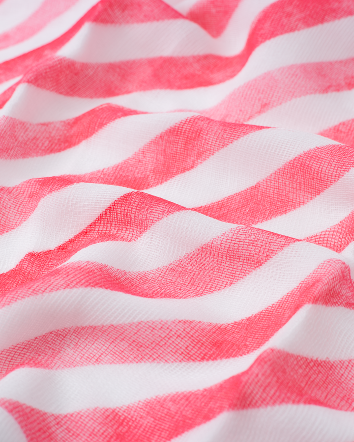 Hand Towel, Bisque, Red Stripe