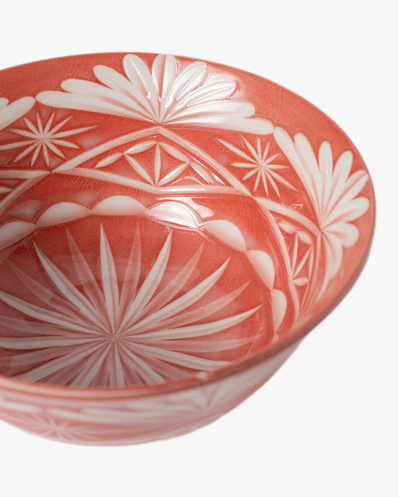 Bowl, Ichiyama, Set of 2 with Chopsticks, Edo Kiriko Style
