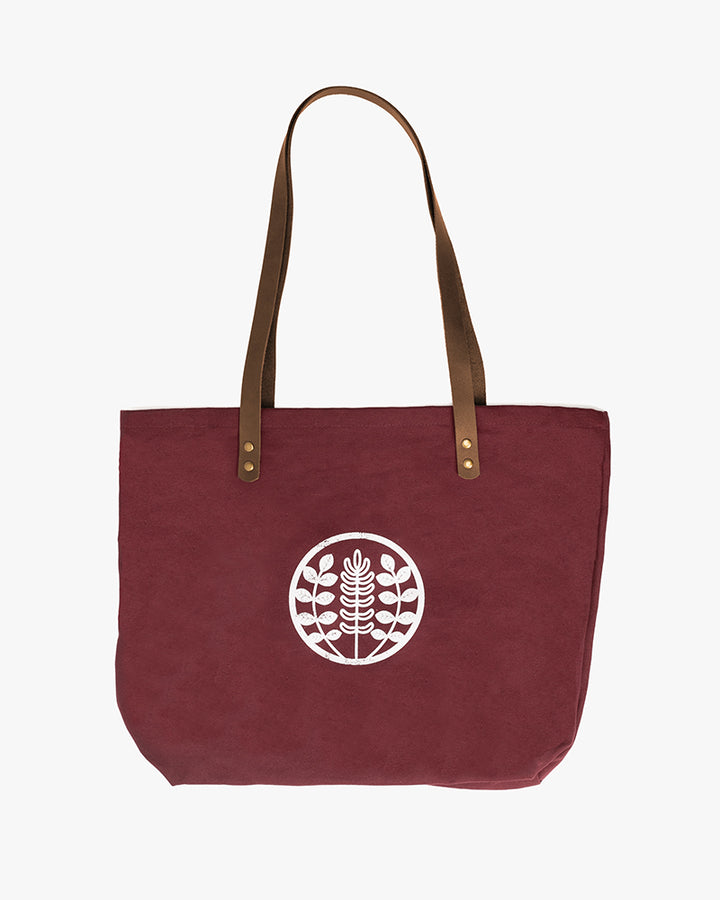 Kiriko Original Tote, Large, Canvas, Brick Red Logo