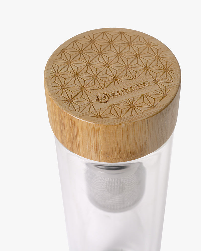 Kokoro Original Glass Bottle and Tea Infuser