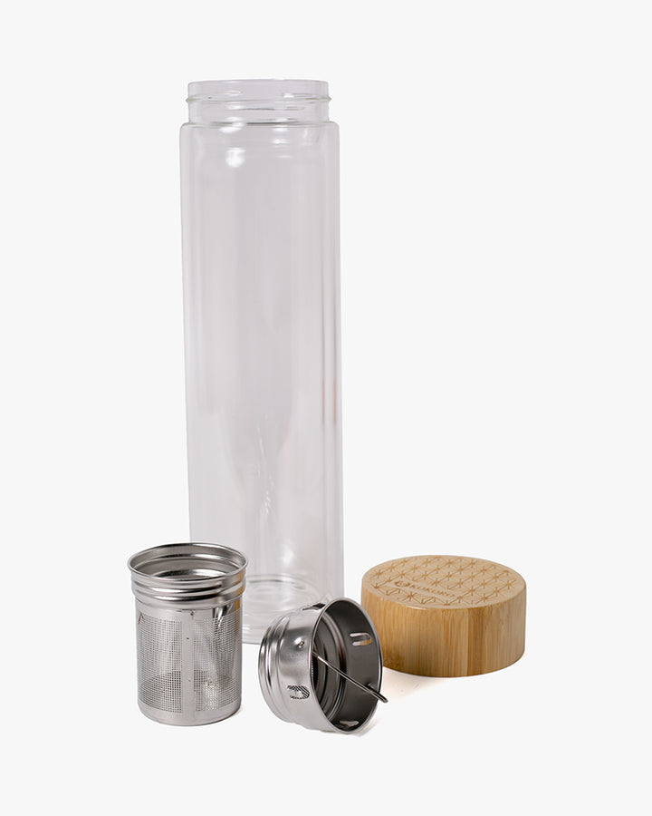 Kokoro Original Glass Bottle and Tea Infuser