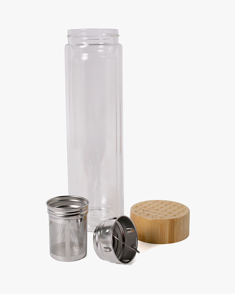 Kokoro Original Glass Bottle and Tea Infuser