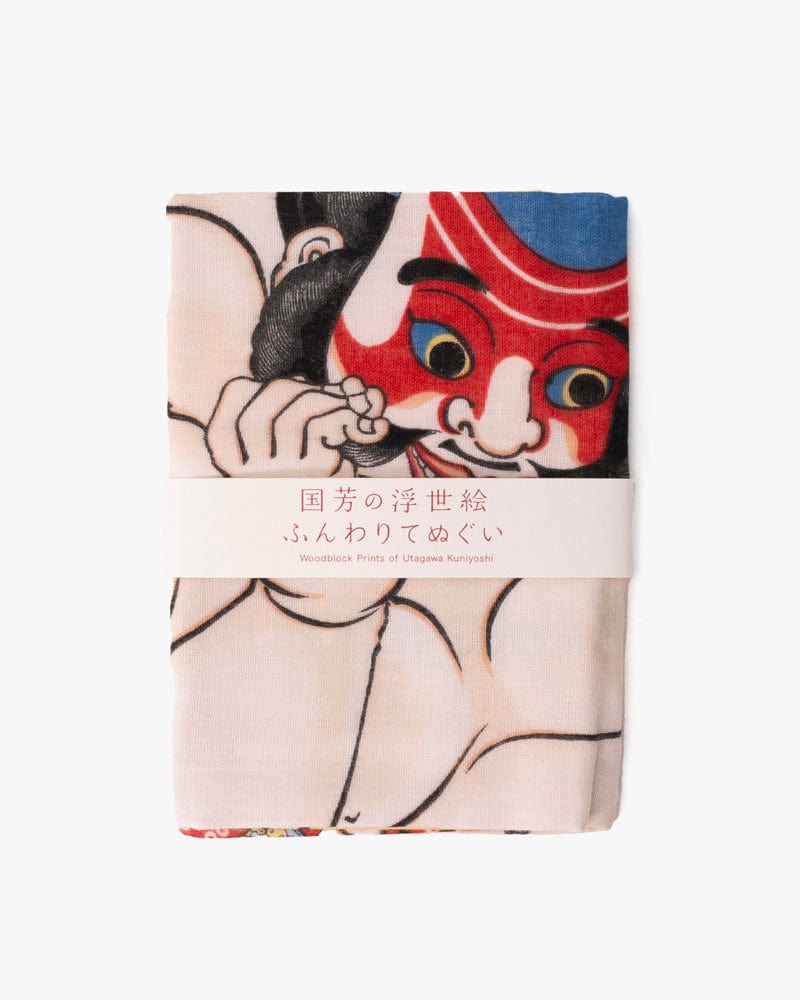 Tenugui, Double Gauze, Utagawa Kuniyoshi - Asahina Kobitojima Asobi