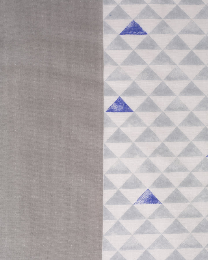 Miyamoto, Toki Double Gauze Handkerchief, Uroko, Light Grey and White