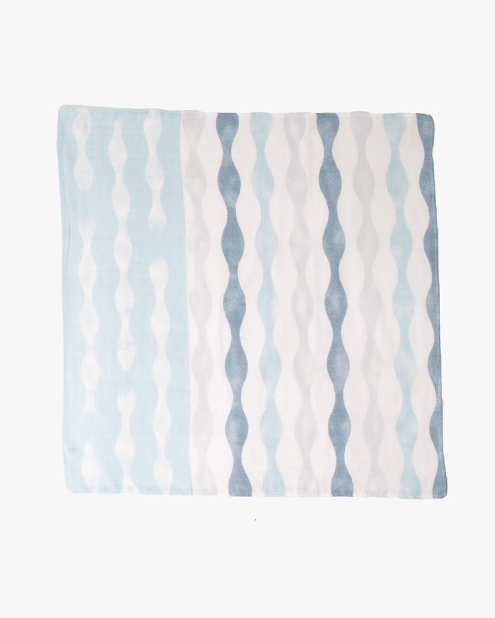 Miyamoto, Toki Double Gauze Handkerchief, Tachiwaku, Shades of Blue