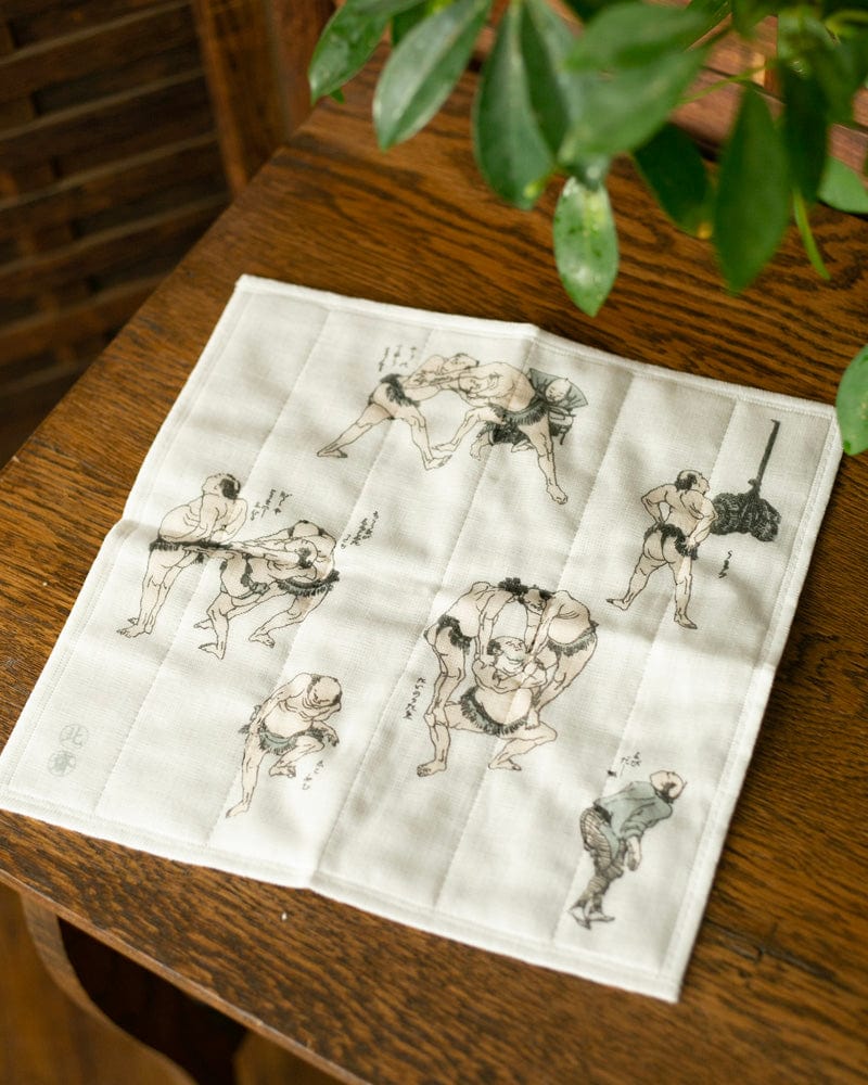 Dish Towel, Hokusai, Sumo