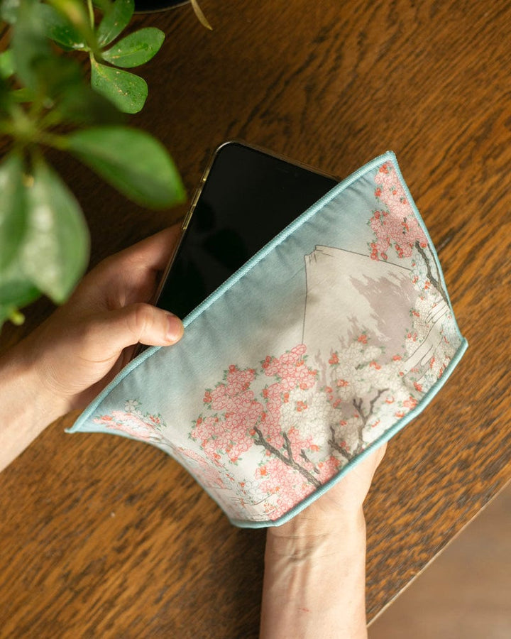 Japanese Handkerchief, Microfiber Reversible Rectangle, Hokusai Mt. Fuji