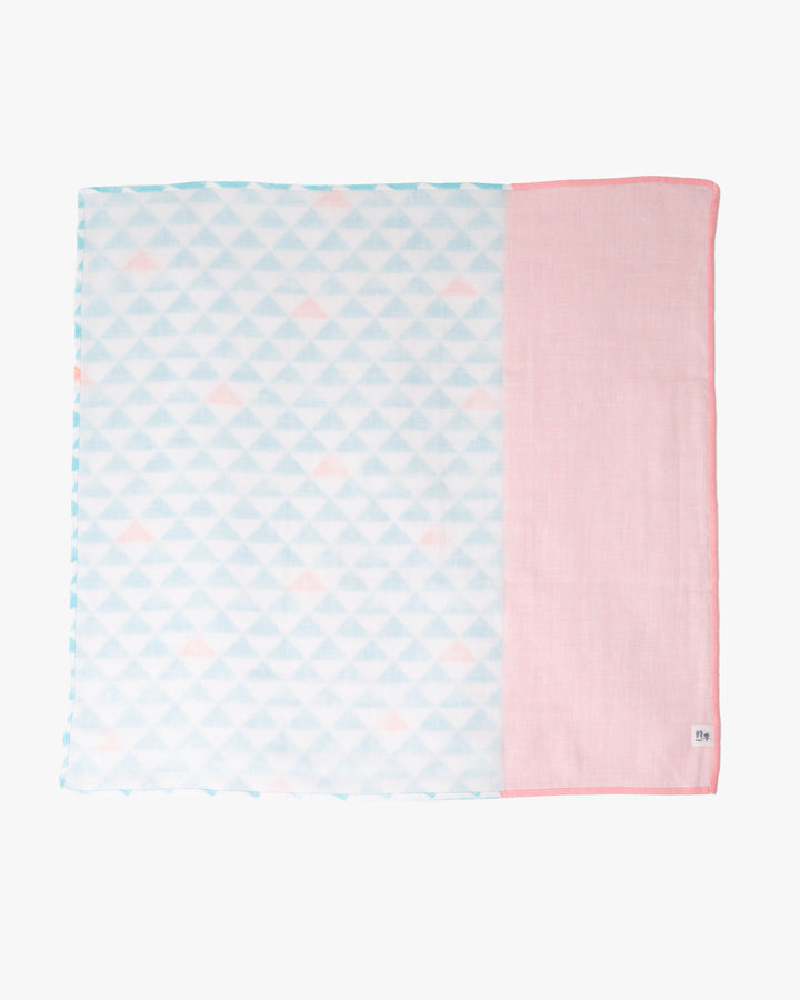 Miyamoto, Toki Double Gauze Handkerchief, Uroko, Blue and Pink