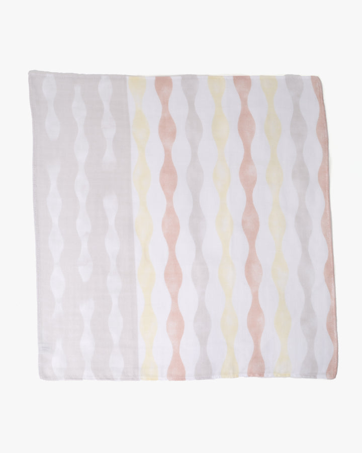 Miyamoto, Toki Double Gauze Handkerchief, Tachiwaku, Lemon and Taupe
