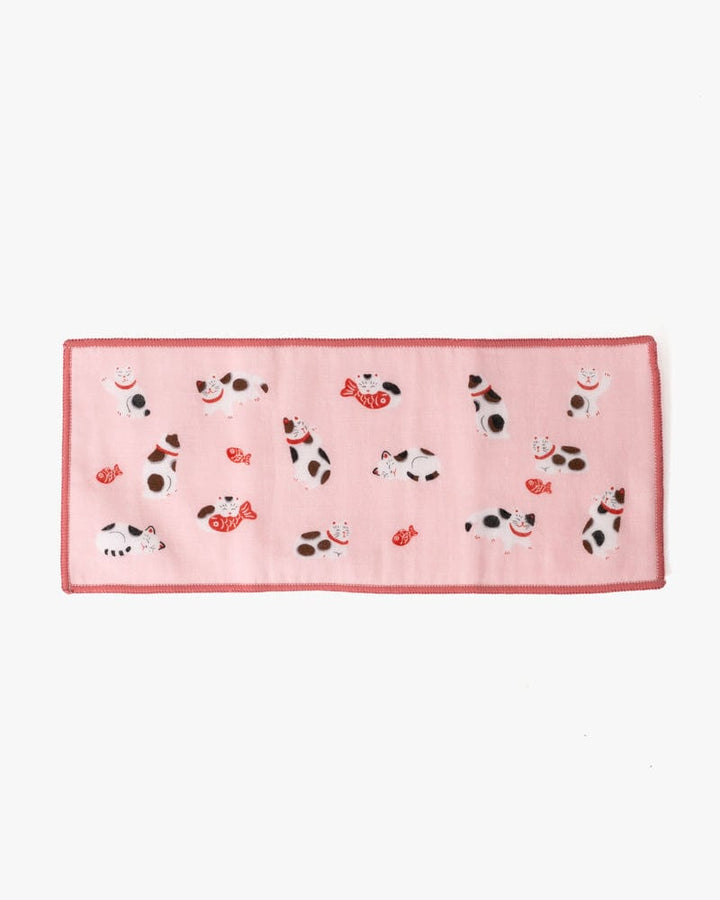Japanese Handkerchief, Microfiber Reversible Rectangle, Cats