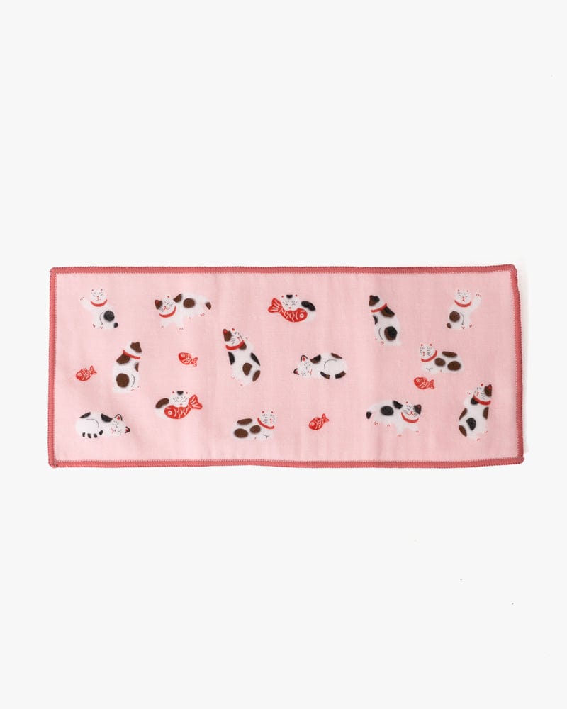 Japanese Handkerchief, Microfiber Reversible Rectangle, Cats