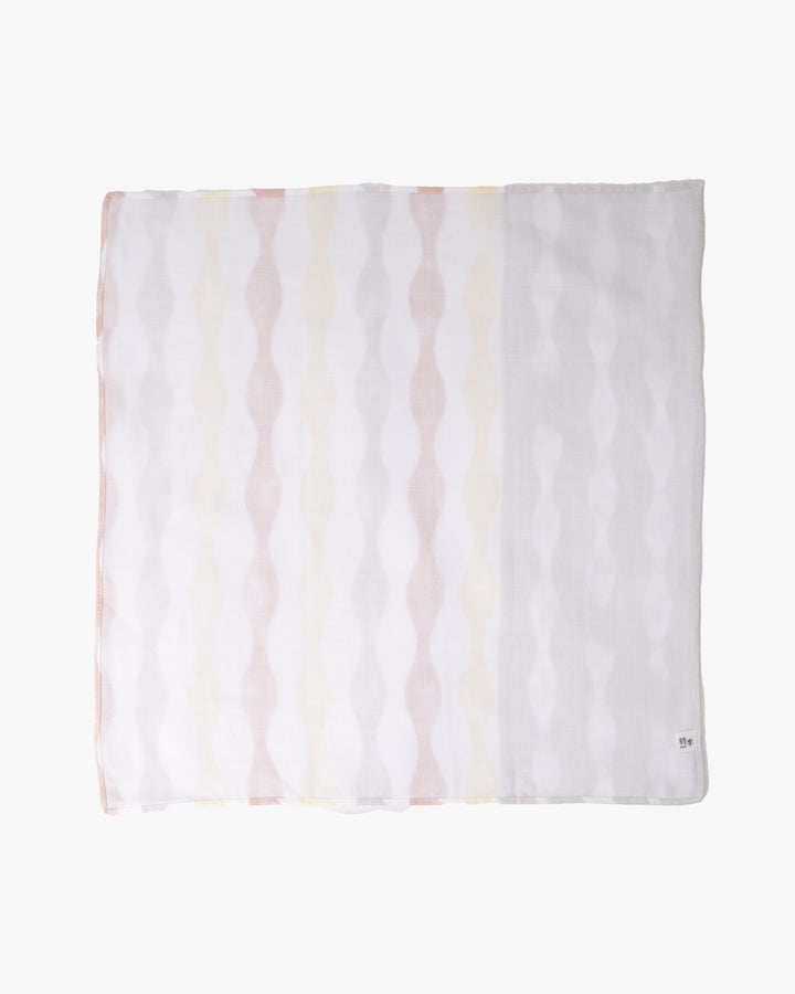 Miyamoto, Toki Double Gauze Handkerchief, Tachiwaku, Lemon and Taupe
