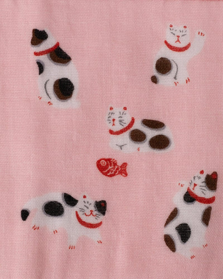 Japanese Handkerchief, Microfiber Reversible Rectangle, Cats
