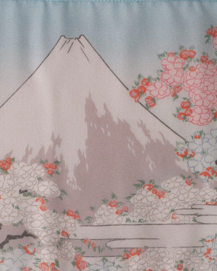 Japanese Handkerchief, Microfiber Reversible Rectangle, Hokusai Mt. Fuji