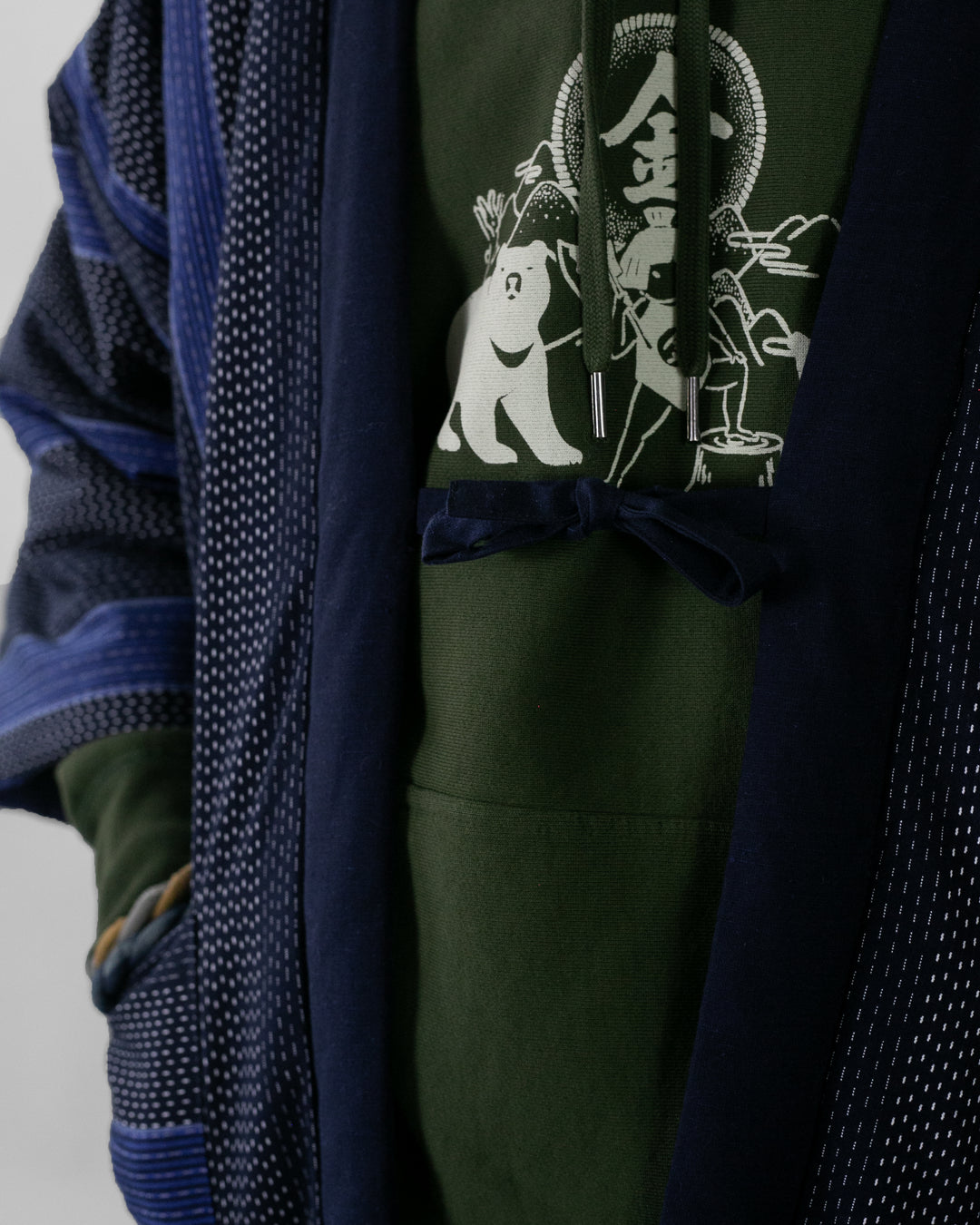 Tok, Hanten, Indigo and Navy Shima, Sashiko Style