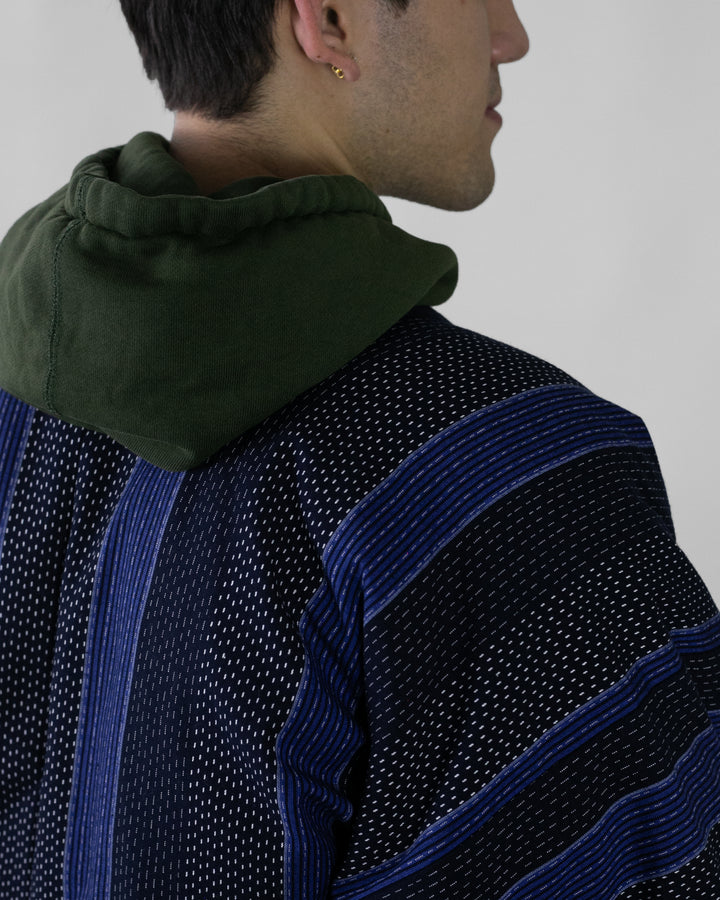 Tok, Hanten, Indigo and Navy Shima, Sashiko Style