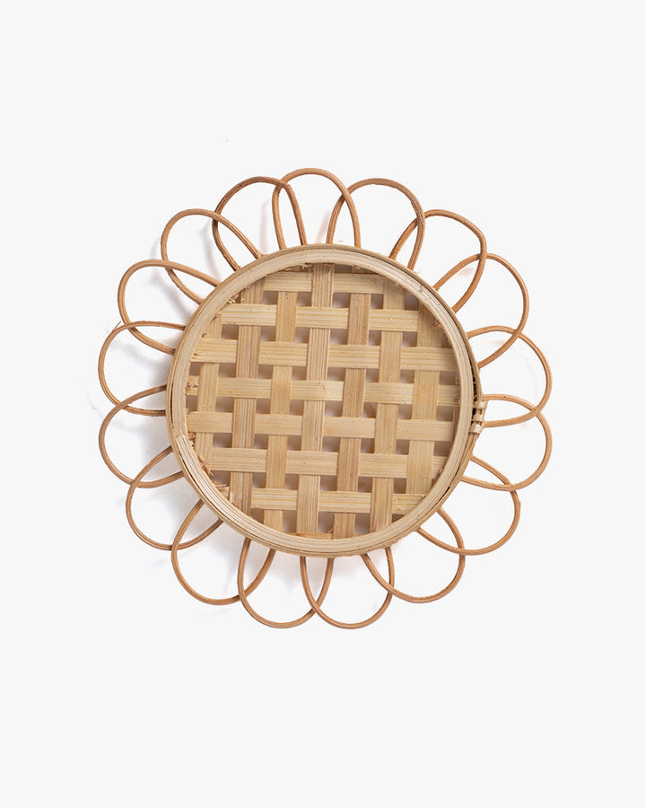 Kokoro Original, Woven Coaster, Bamboo Flower