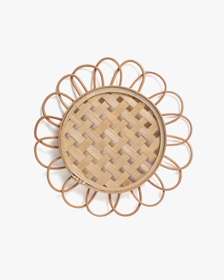 Kokoro Original, Woven Coaster, Bamboo Flower