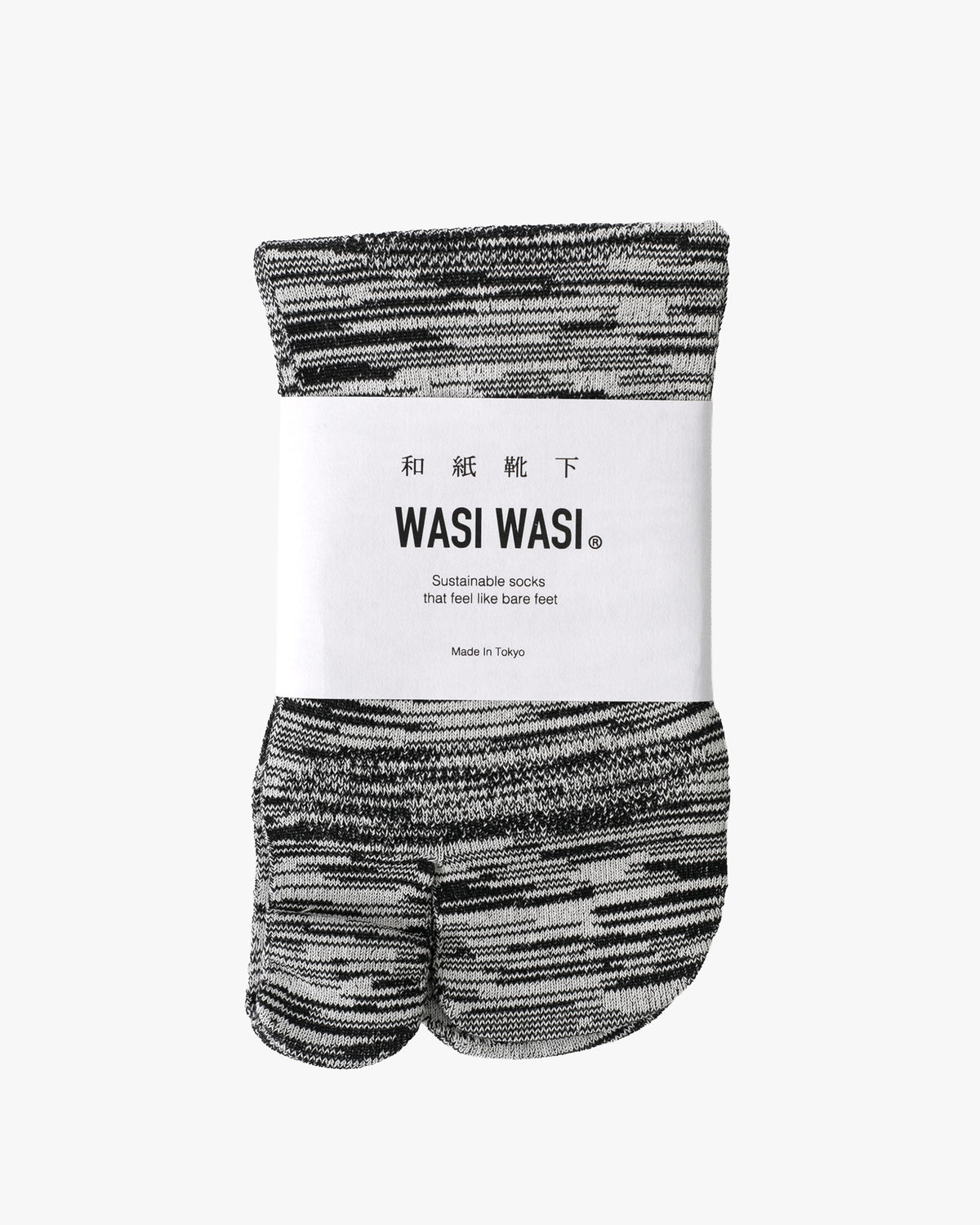 Tabi Socks, Wasi Wasi, Heather Black