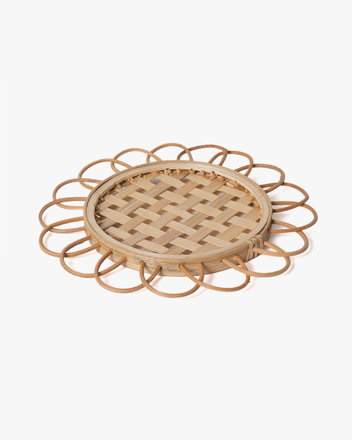 Kokoro Original, Woven Coaster, Bamboo Flower