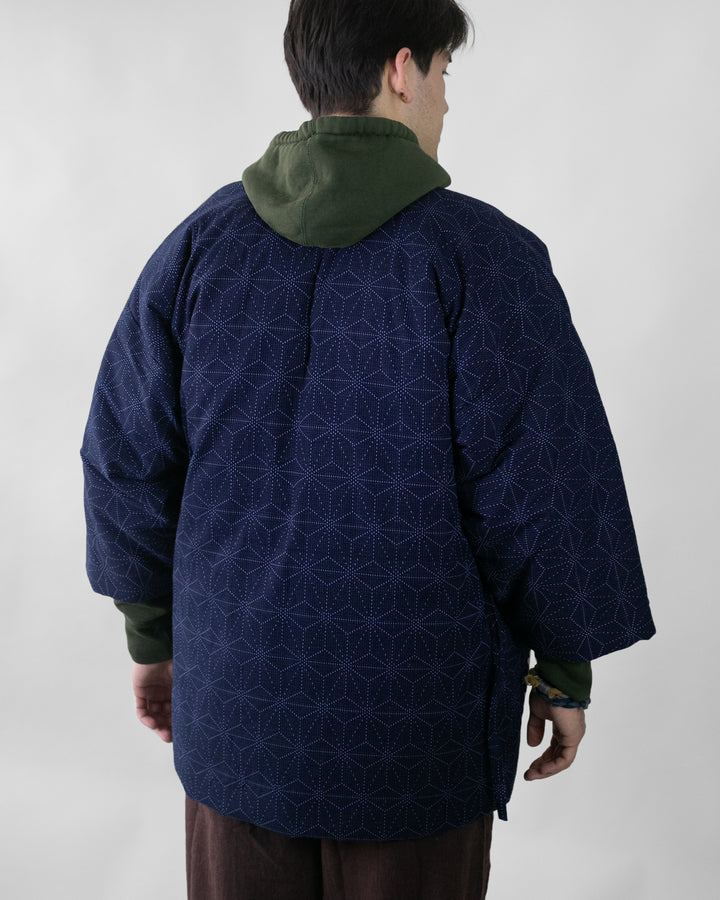 Tok, Hanten, Navy with Asanoha Sashiko Style