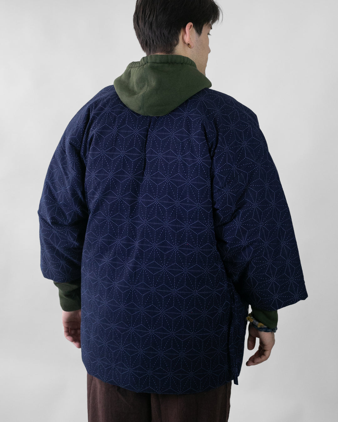 Tok, Hanten, Navy with Asanoha Sashiko Style