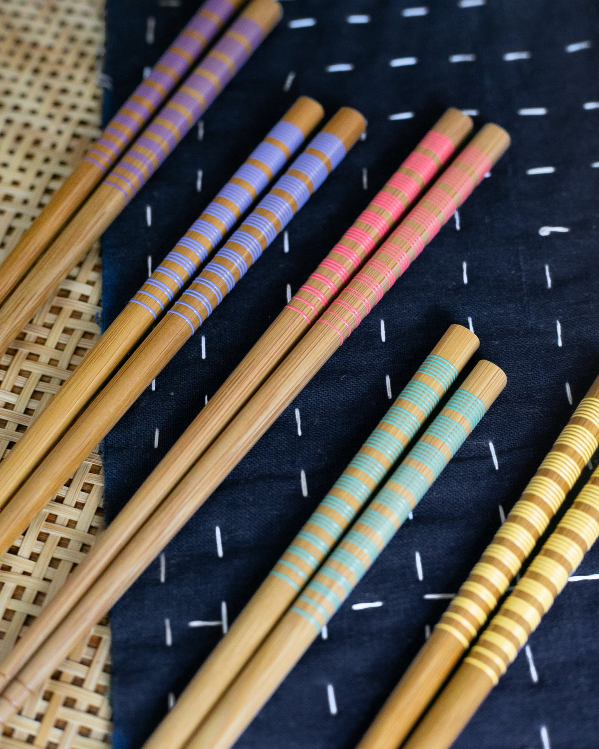 Chopsticks, Kawai, Bamboo Itomaki Set of 5