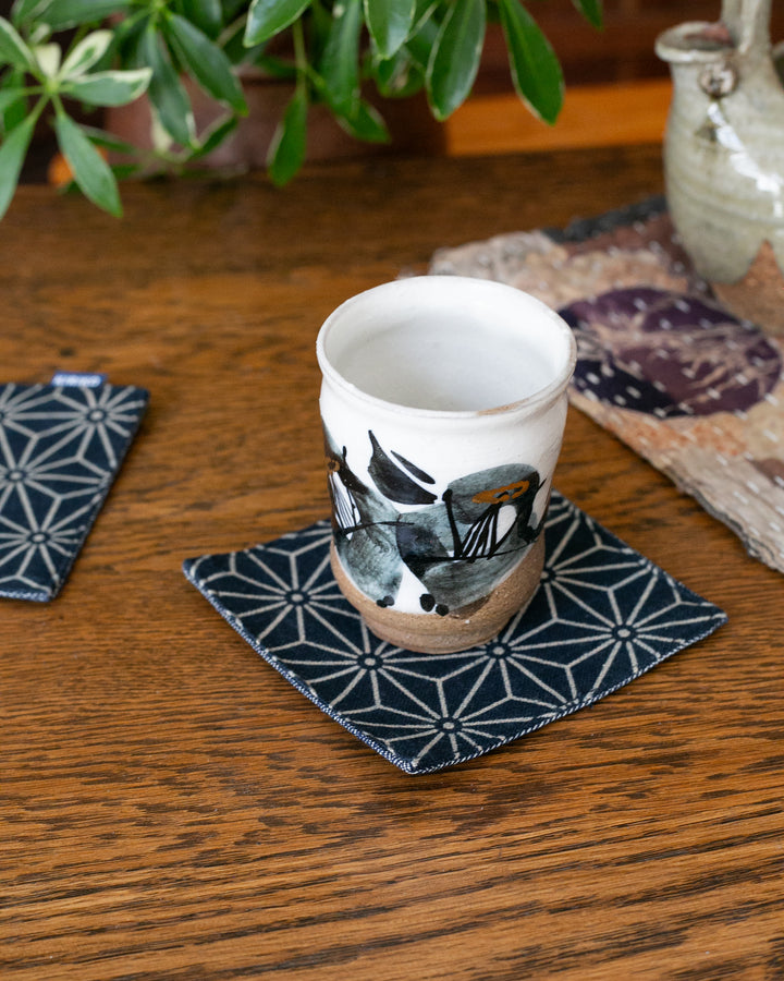 Kiriko Original Coaster, Indigo Asanoha