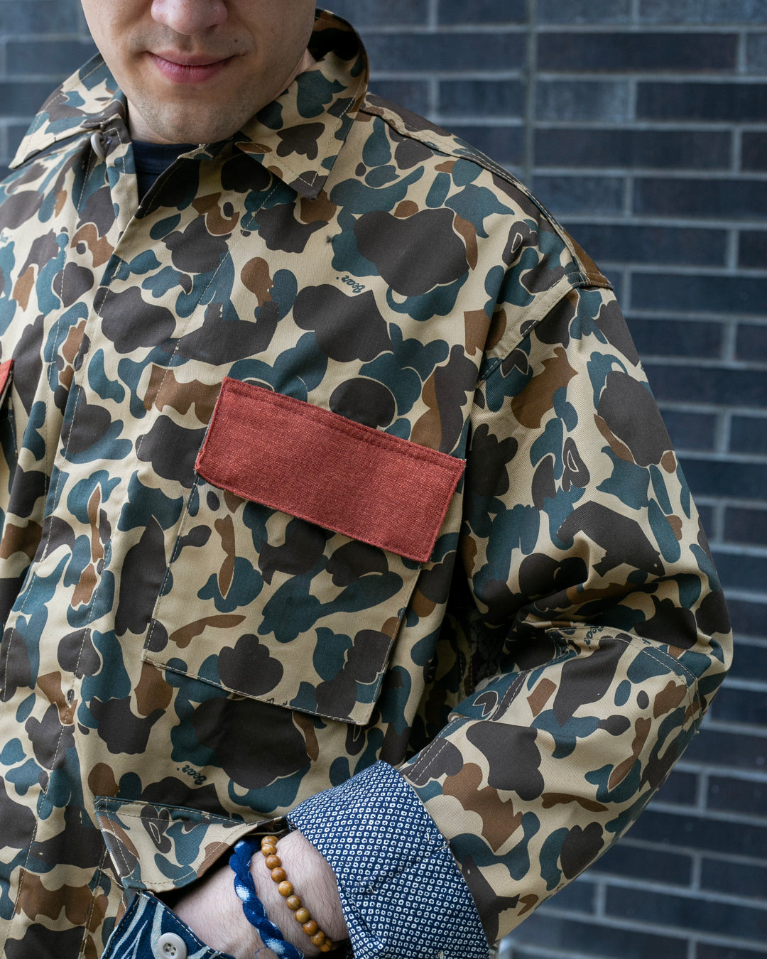 Kiriko Custom Military Jacket, Camo Patched, Obi Phoenix 