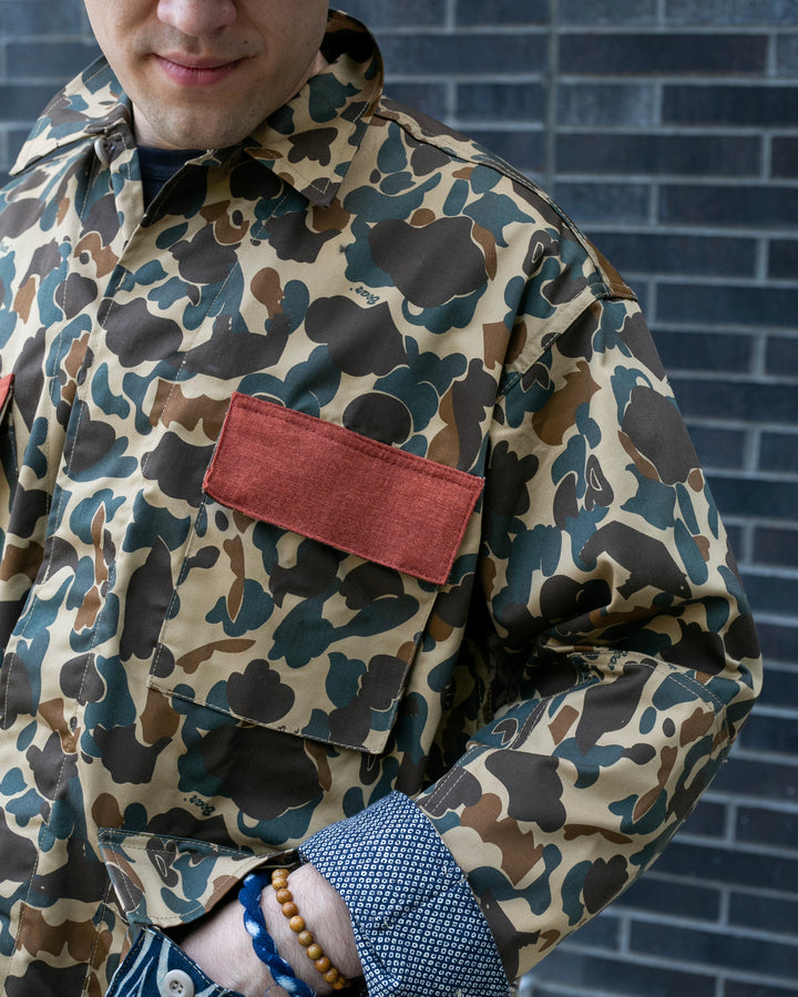 Kiriko Custom Military Jacket, Camo Patched, Obi Phoenix 