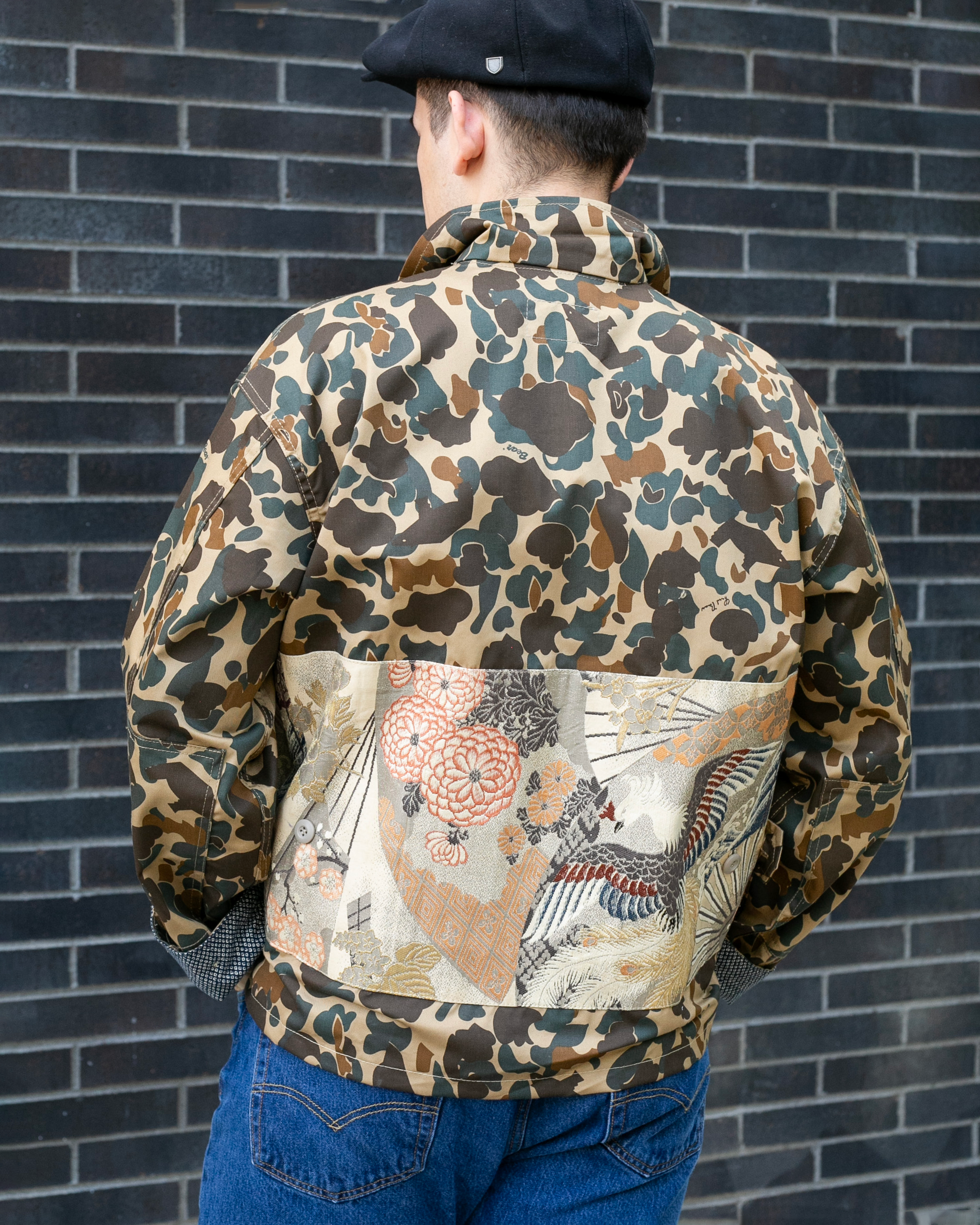 Kiriko Custom Military Jacket, Camo Patched, Obi Phoenix #2 with