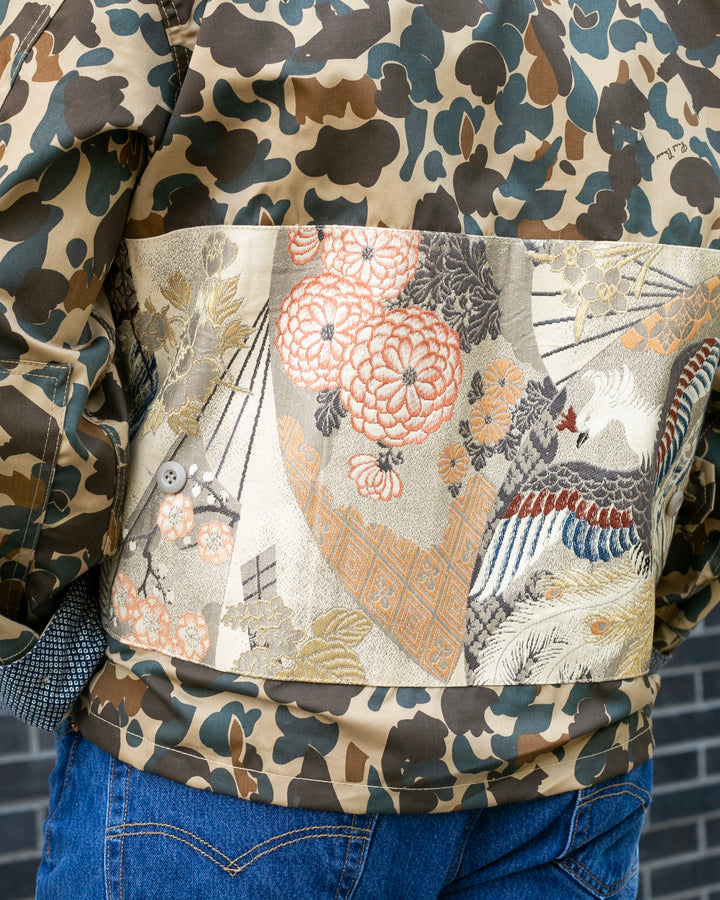 Kiriko Custom Military Jacket, Camo Patched, Obi Phoenix 