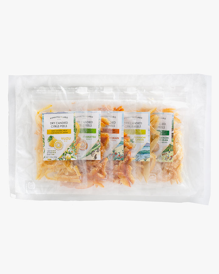 Kankitsu Labo, Dry Candied Japanese Citrus Peel, Variety Pack