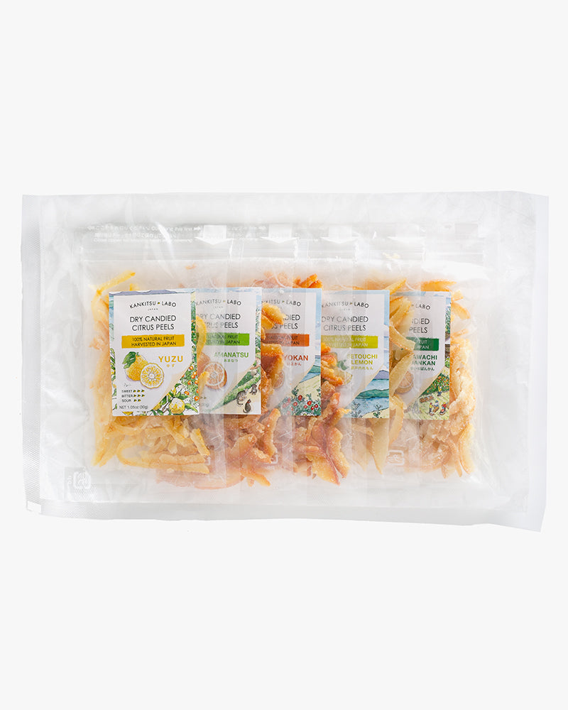 Kankitsu Labo, Dry Candied Japanese Citrus Peel, Variety Pack